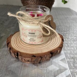 Acessórios Base Para Vela Madeira Rustica