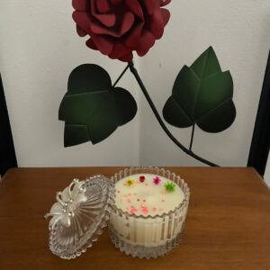 Edição Especial Vela Aromática Porta Joias Flor